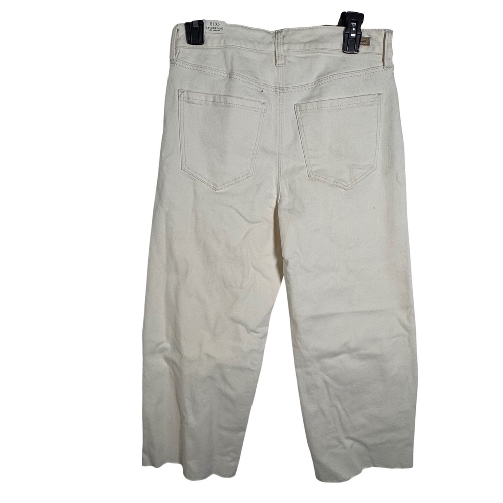 Liverpool Los Angeles Hannah Wide Leg Crop Jeans Cream Off-White Size 6/28 - Picture 4 of 11